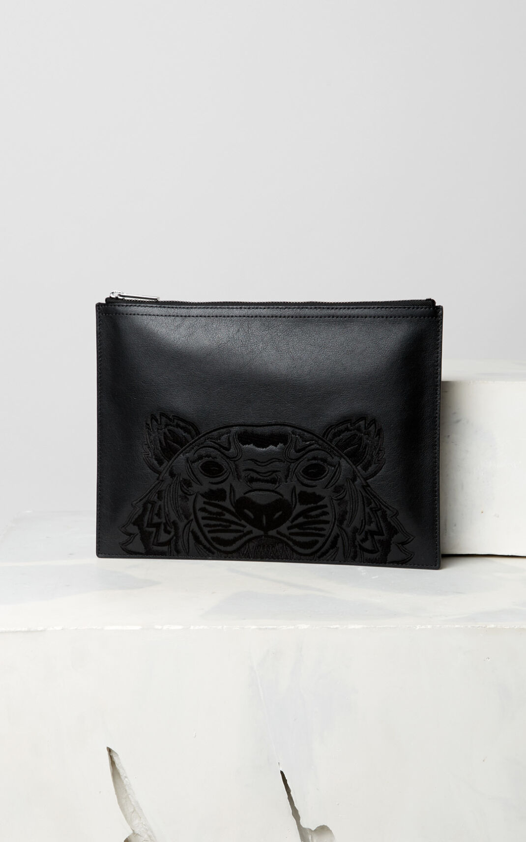 Pochette Kenzo Femme Tiger Cuir Noir ZOWLS-7950